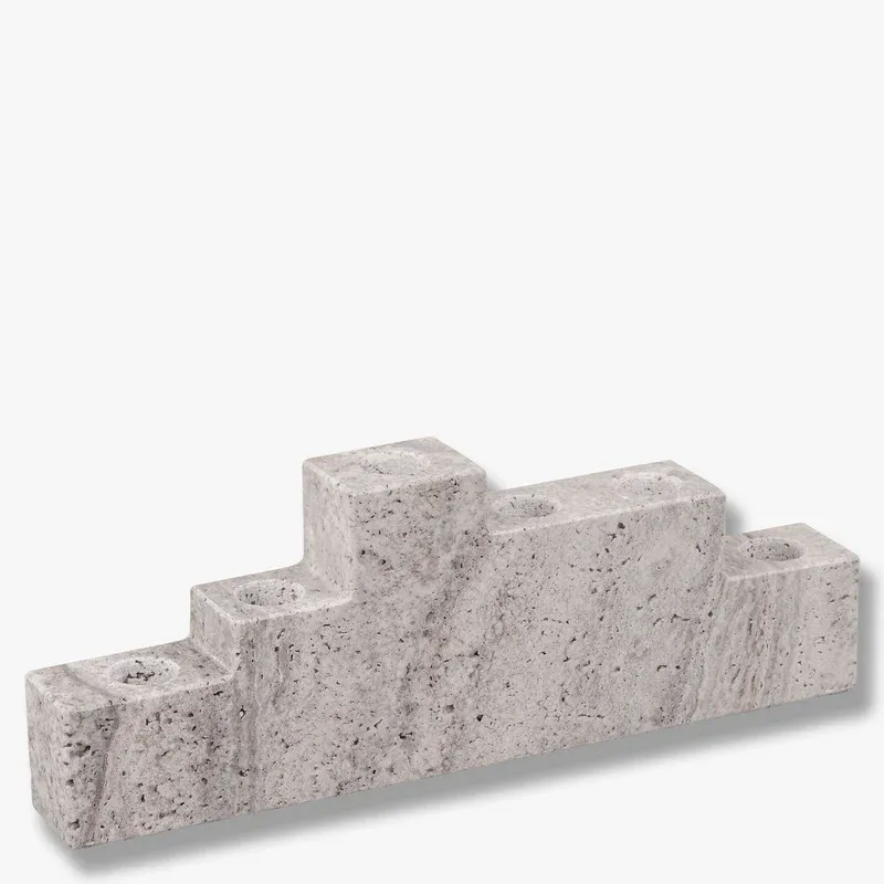 Step Six Lysestake Travertin - Chalk  Mette ditmer