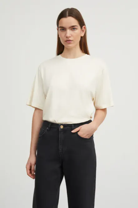 Hovedbilde Andy Oversized T-skjorte Creme - Skall Studio 