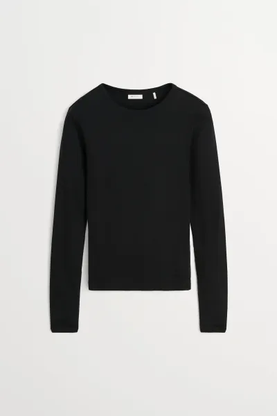 Hovedbilde Seventies o-neck blouse Black - Skall Studio 