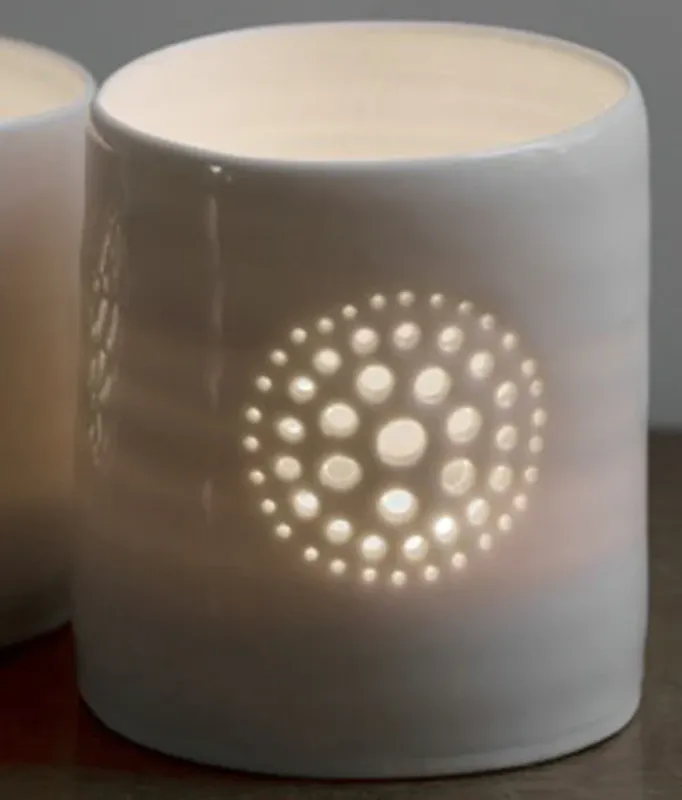 Dandelion mini porcelain tealight holder - Luna Lightning