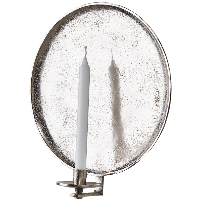 CARTER Wall candle holder M, Nickel Colour - Aos