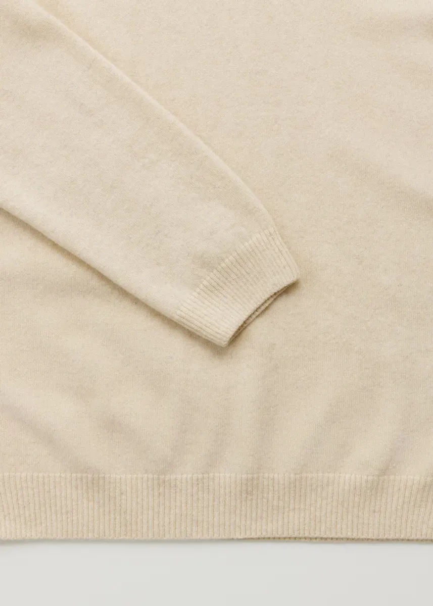  Leonardo sweater – pure cashmere | Pure Ecru Sweater - Aiayu