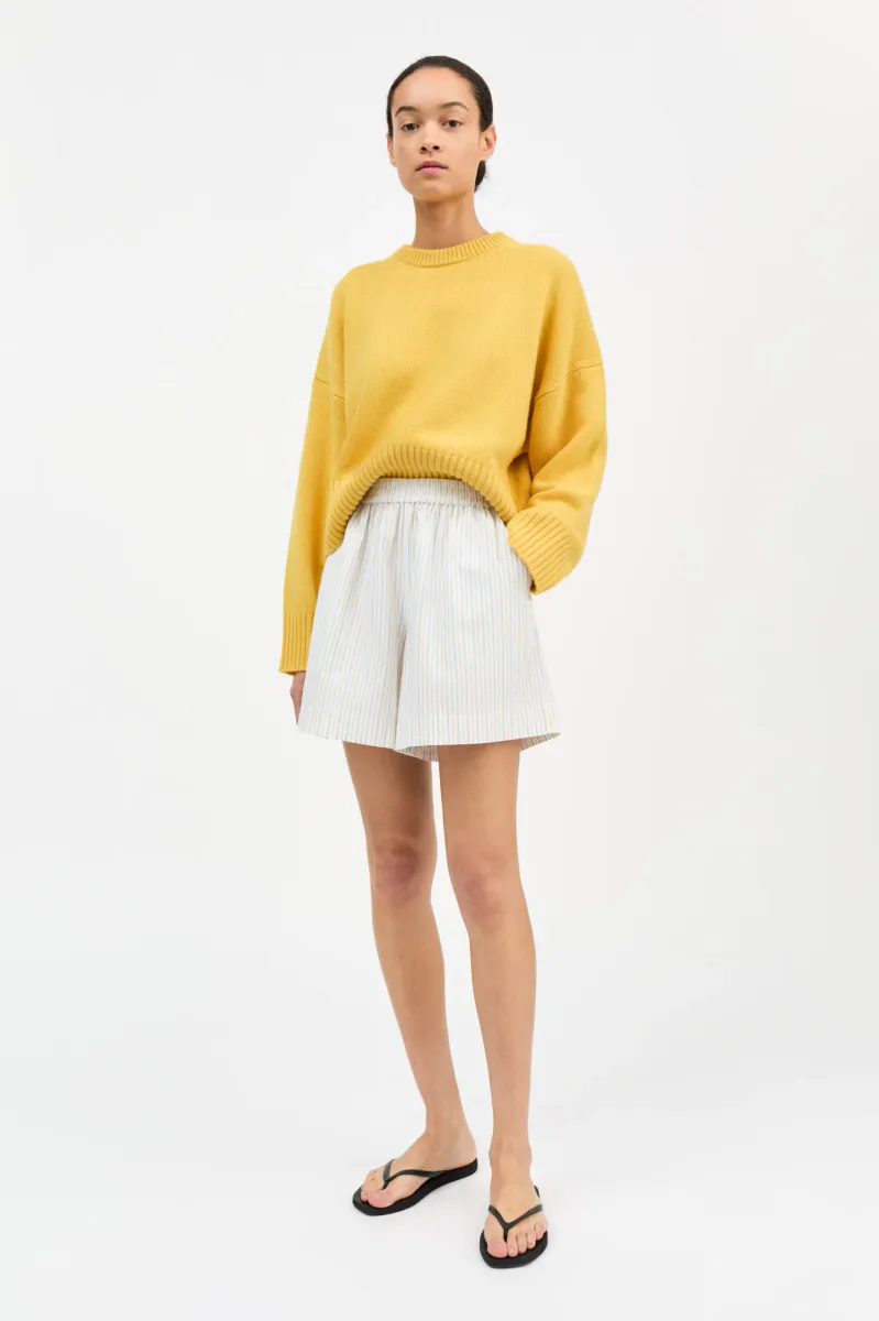 Edgar shorts - Yellow/Blue stripe - Skall Studio