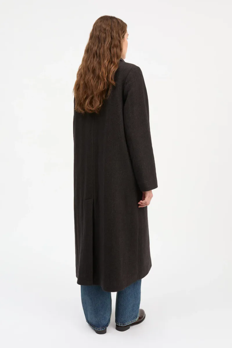 Ernest coat brown Herringbone - Skall Studio